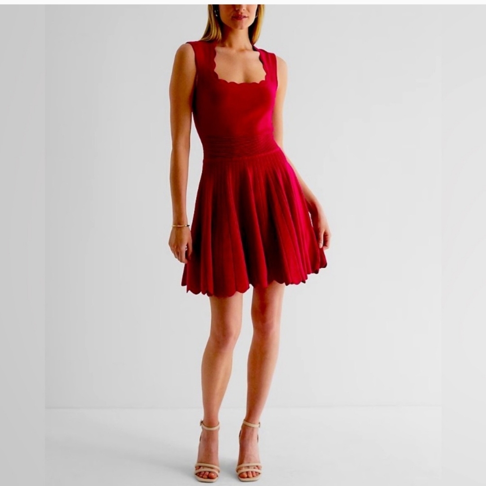 Express Red Sleeveless Dress